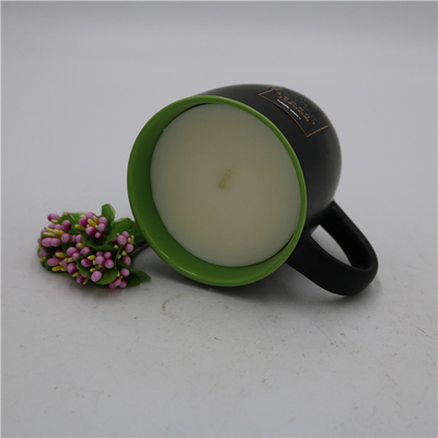 Vela Scented do copo de chá de Matte Black Ceramic Citronella Candle