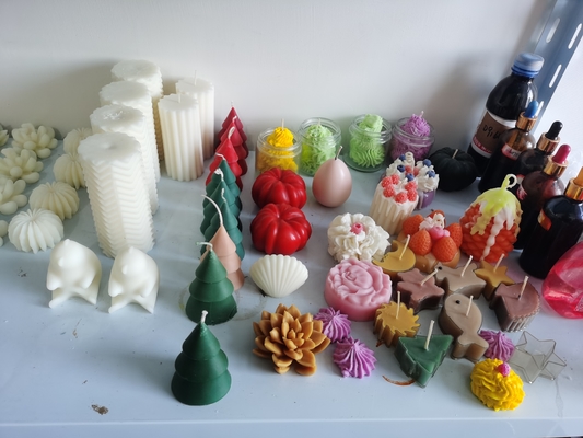 Formas diferentes personalizadas de Shell Flower Paraffin Wax Candle