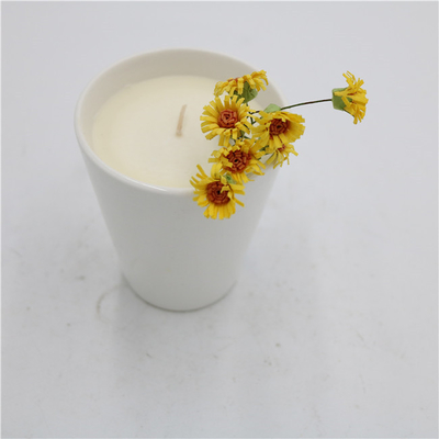 Soja cerâmica Matte White Scented vela 7oz do copo de chá da casa do aroma