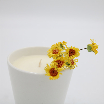 Soja cerâmica Matte White Scented vela 7oz do copo de chá da casa do aroma