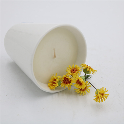 Soja cerâmica Matte White Scented vela 7oz do copo de chá da casa do aroma