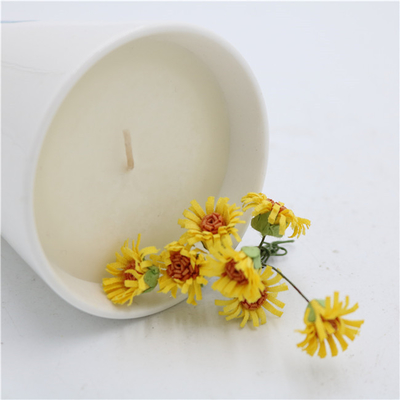Soja cerâmica Matte White Scented vela 7oz do copo de chá da casa do aroma